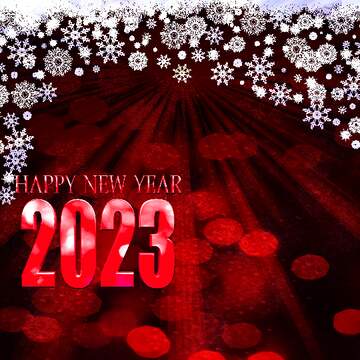 FX №209885 Red Christmas background happy new year 2023 rays dark