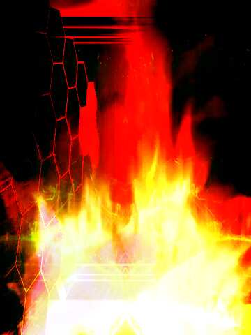 FX №209633 Background. Fire  Wall. Tech concept template