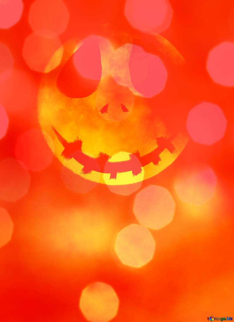 Halloween bokeh  background with the Moon №40471
