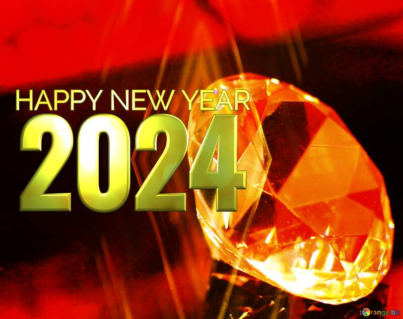 happy new year 2024 diamond Christmas bokeh background №52795