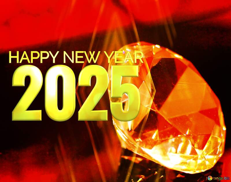 happy new year 2025 diamond Christmas bokeh background №52795