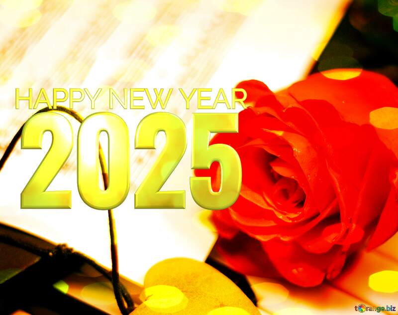 love  happy new year 2025 Christmas bokeh background №7200