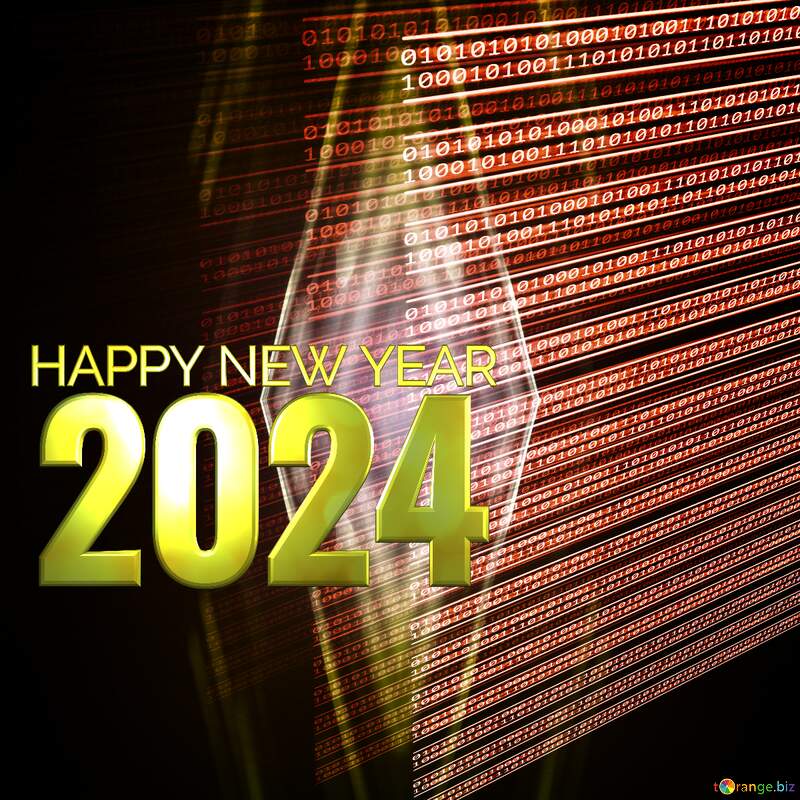 Digital computer background happy new year 2024 №49673