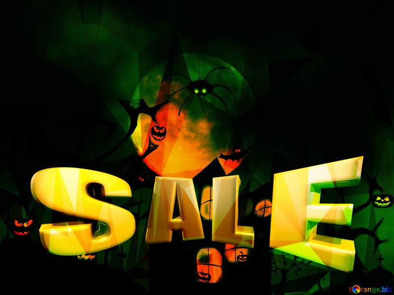 Halloween Sales promotion discount background №40470