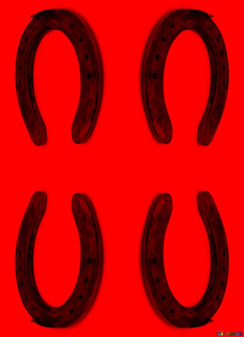 Horseshoe four red pattern №16784