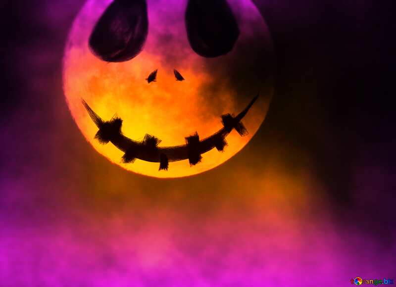 Halloween background with the Moon blur frame №40471