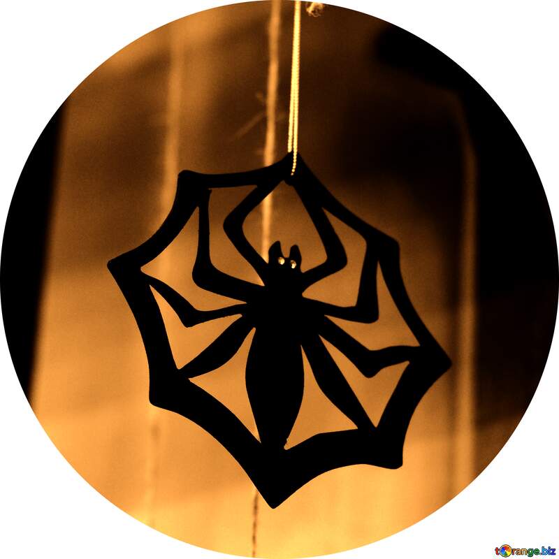 Halloween spider background circle frame №47241