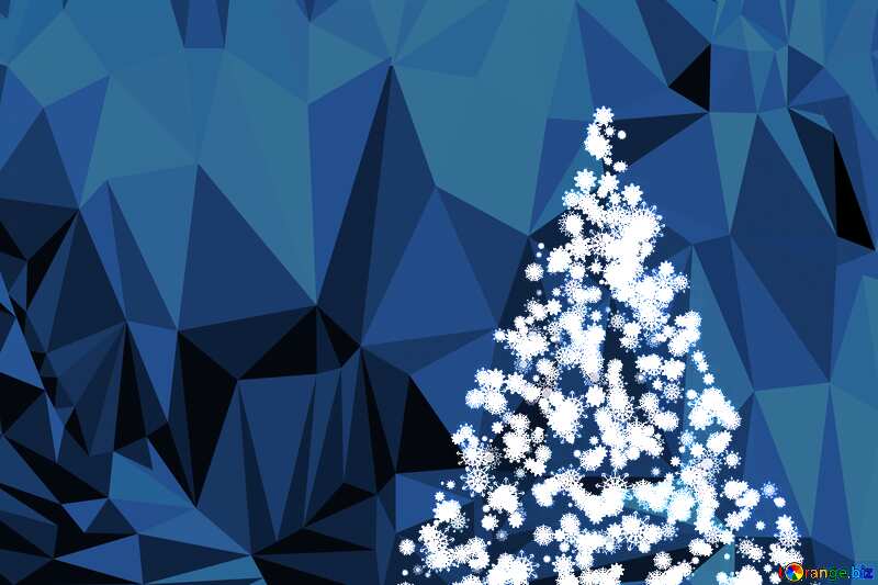 Christmas polygonal background №40850