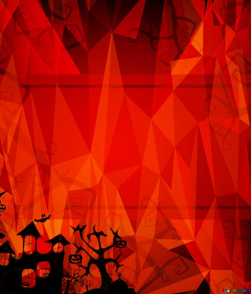 Halloween Polygonal hot template background №40594