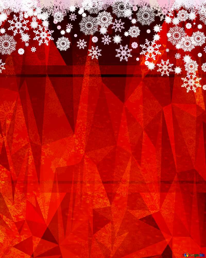 Red Christmas Polygonal background №40659