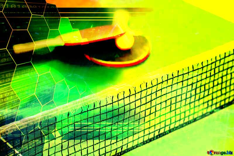 Ping-pong sport  Tech concept template №40980
