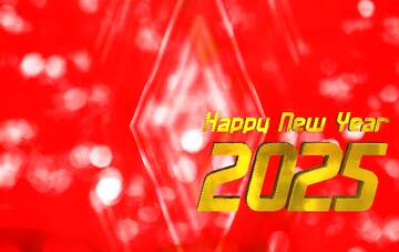 FX №210421 A brilliant red background 2025 happy new year