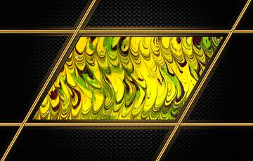 FX №210636 abstract yellow and green painting snake skin texture background Carbon Frame Gold