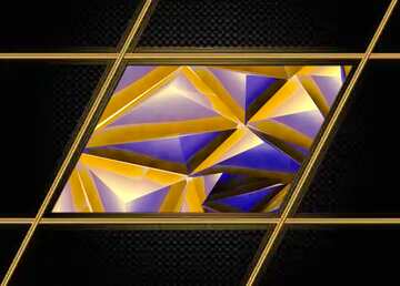 FX №210631 Polygon gold metallic futuristic background Carbon Frame