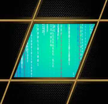 FX №210643 Digital enterprise matrix style background Carbon Frame Gold