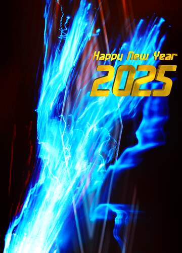 FX №210478 Blue fractal happy  new year 2025