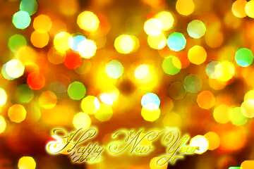 FX №210549 Christmas festive lights background Inscription text Happy New Year