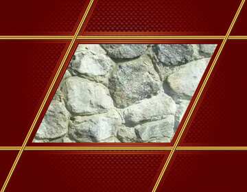 FX №210688 Texture.Stone wall. Red Carbon gold frame hi-tech