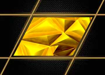 FX №210630 Polygon gold background Carbon Frame