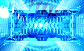 FX №210137 Abstract Background Blue Glass Metal Futuristic Template