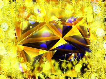 FX №210541 Polygon gold metallic futuristic background Frame 3d stars