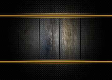 FX №210616 Texture of dark wood Carbon Frame Gold Metal Technology