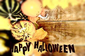 FX №210354 Autumn background with pumpkins side happy halloween blur frame