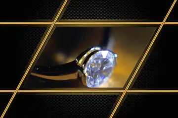 FX №210924 Gold diamond ring gold lines Carbon frame