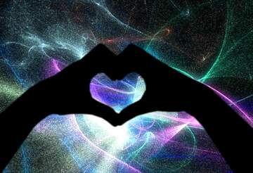 FX №210249 Astral hands and heart background