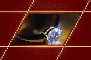 FX №210922 Gold diamond ring Red Carbon gold frame hi-tech