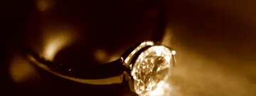 FX №210923 Gold diamond ring sepia