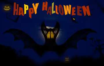 FX №210087 Halloween bat  happy Halloween