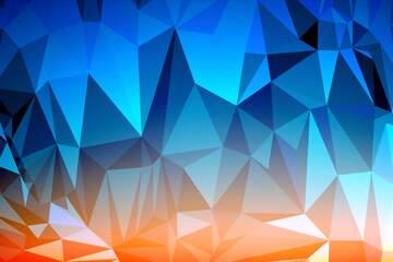 FX №210295 Sunset polygon Gradient triangles background