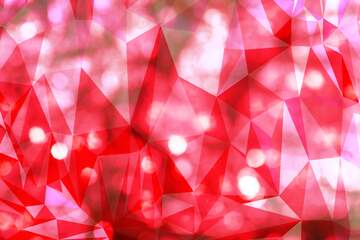 FX №210422 A brilliant red polygon background triangles