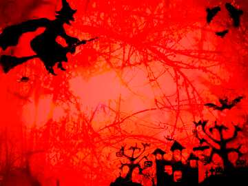 FX №210045 Halloween spooky forest red  background