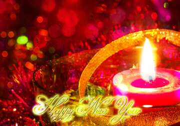 FX №210595 Holiday Candle Happy New Year