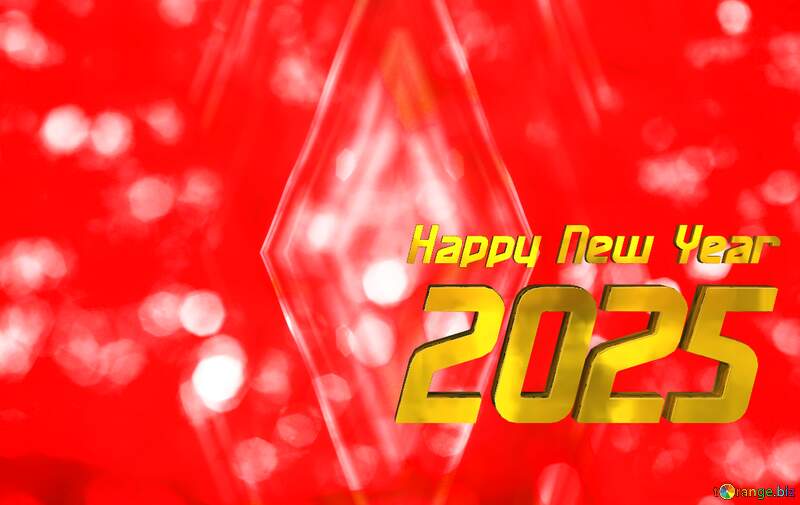 A brilliant red background 2025 happy new year №37816