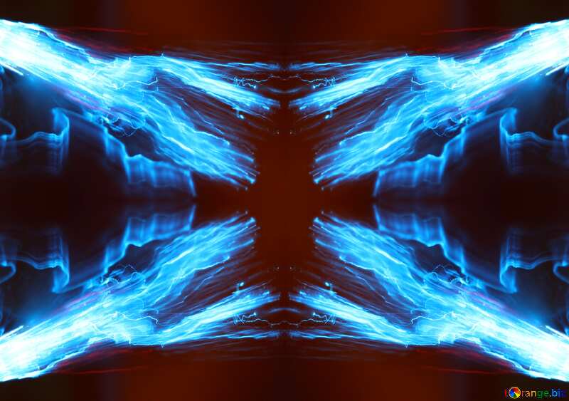 Blue fire fractal  pattern №25861