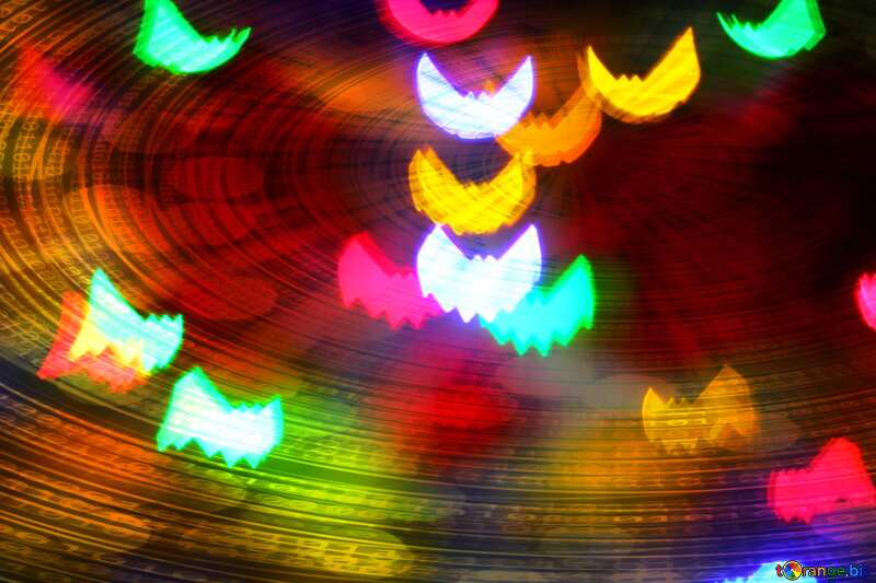 Bat bokeh lights  Digital Binary background halloween №35507
