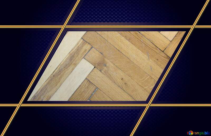 Parquet  wood  Carbon gold frame hi-tech №10858