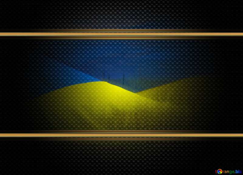 Ukraine carbon gold frame №33620