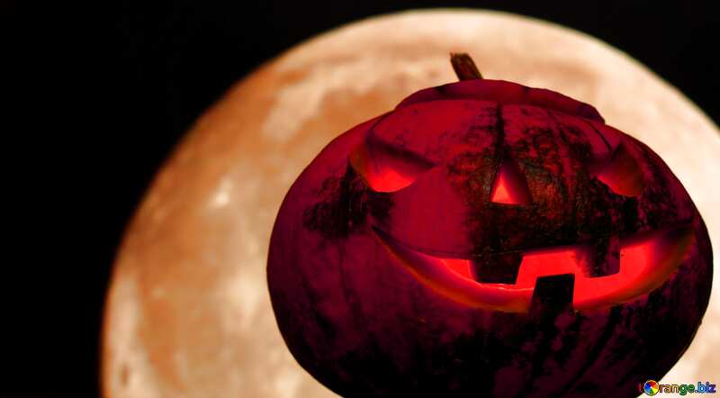Halloween pumpkin night sky moon heart template №46156