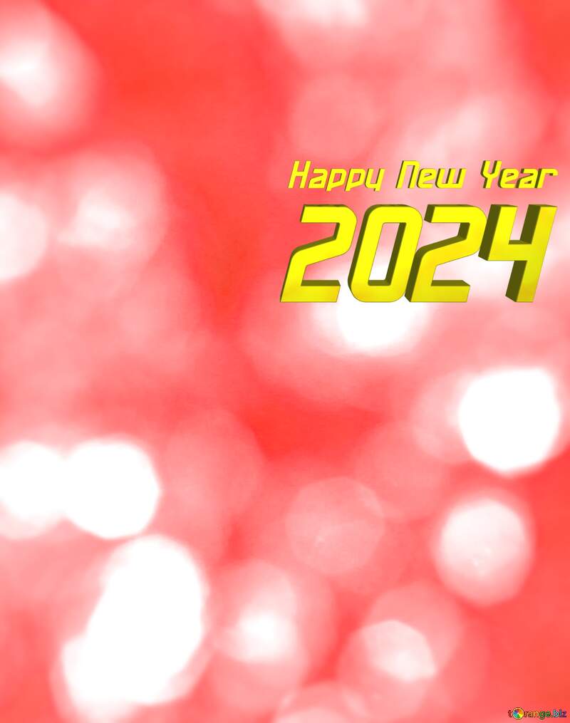 A brilliant red background happy new year 2024 №37816