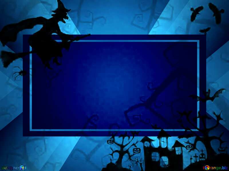 Halloween blue infographic banner template №40580