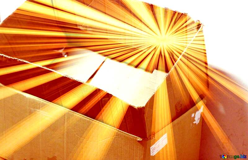 Carton boxes sunlight rays background №49498