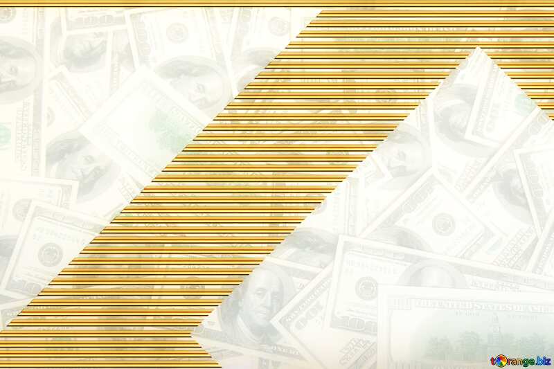 Dollars Gold lines template frame №1506