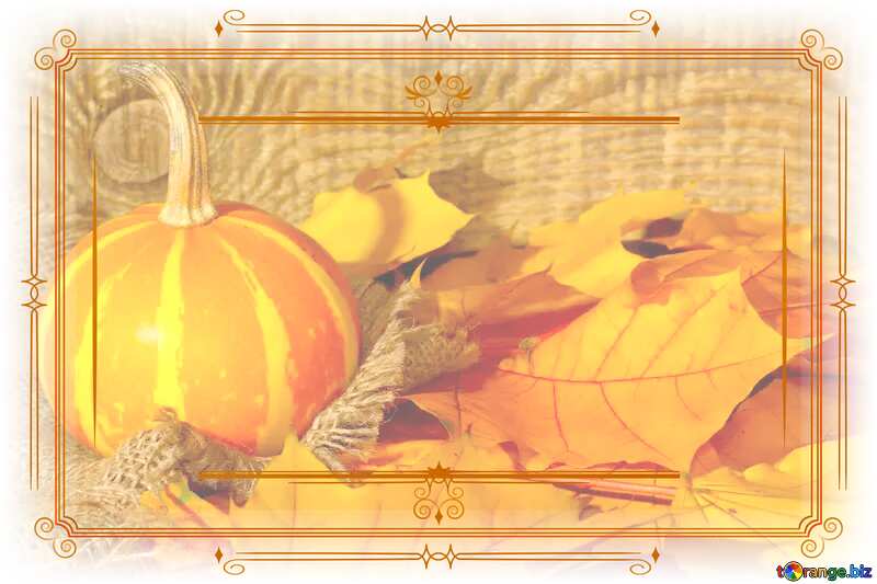 Vintage Pumpkin Retro Frame Clipart template Halloween №35452