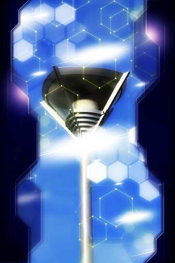 FX №211763 Lantern street Lighting style hi-tech IT Technology business concept design background