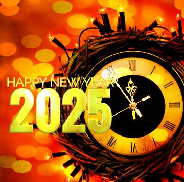 FX №211975 happy new year clock 2025