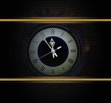 FX №211987 Time clock  watches carbon gold frame dark